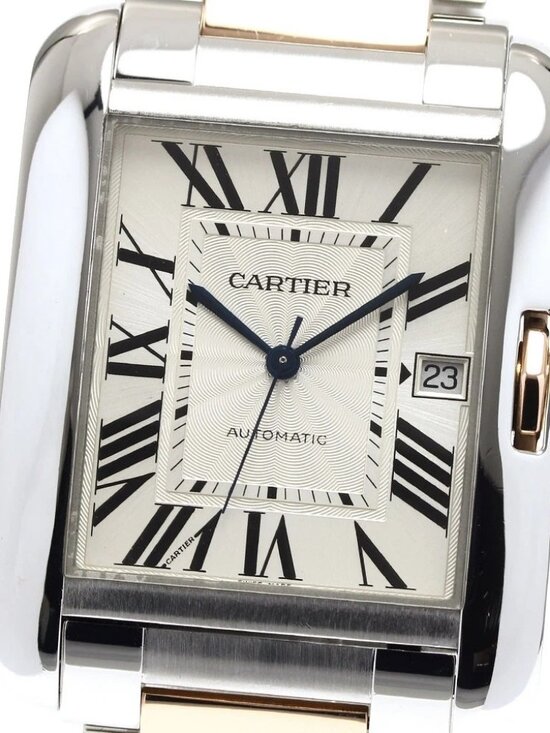 CARTIER Accessories - CARTIER Tank AnglaiseXL W5310006 Date 2 tone Silver Dial Automatic Men's_808729